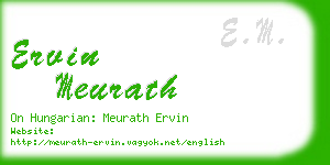 ervin meurath business card